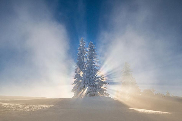 1 Sun shining through