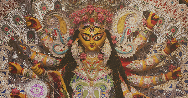 The goddess Shakti with 8 arms