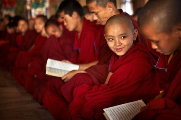 smiling tibetan boy